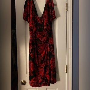 red flowers print